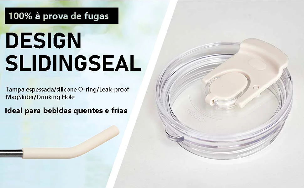 ROMANTIC CROWN Copo Térmico Inox Portátil 1200ml/1.2L Garrafa Térmica Inoxidável com Tampa e Canudo 1653012310